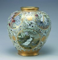 藏品(白鶴紋薩摩燒瓶)的圖片