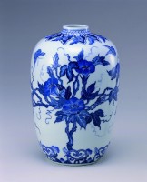 藏品(青花牽牛花卉直身瓶)的圖片