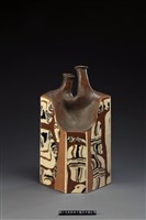 藏品(絞胎雙口瓶)的圖片