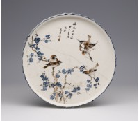 藏品(琺瑯彩花鳥紋平盤)的圖片