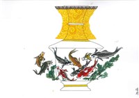 藏品(九鯉瓶展開圖稿)的圖片