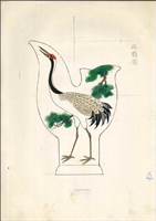 藏品(松鶴瓶圖稿)的圖片