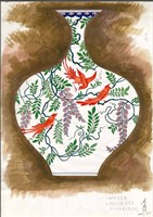 藏品(紫藤綬帶鳥瓶圖稿)的圖片