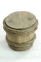 藏品(粗竹篾繞箍木製小型醬油桶)的圖片