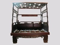 藏品(朱漆螺腳螭虎八腳紅眠床)的圖片