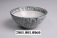 藏品(青花印花卷草紋碗)的圖片