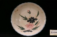 藏品(手繪胭脂紅釉花卉紋花口碗)的圖片