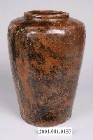 藏品(褐底黑紋豆菜甕)的圖片