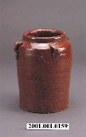 藏品(褐紅釉四耳直壁油罐)的圖片