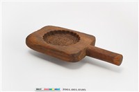 藏品(長方形單面雕龍鳳囍字紋帶柄餅印)的圖片