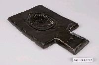 藏品(陶燒長方形單面雕壽龜紋帶柄粿印)的圖片