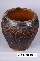 藏品(褐紅釉直紋水缸)的圖片