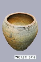 藏品(素燒橘紅直紋水缸)的圖片