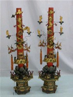 藏品(錫製八仙龍燭臺一對)的圖片
