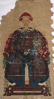 藏品(彩繪坐姿官服男祖先畫像)的圖片