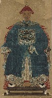 藏品(彩繪坐姿官服男祖先畫像)的圖片