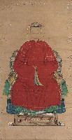 藏品(彩繪坐姿女祖先畫像)的圖片