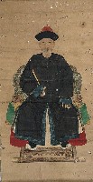 藏品(彩繪坐姿官服男祖先畫像)的圖片