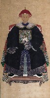 藏品(彩繪坐姿官服男祖先畫像)的圖片