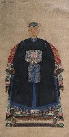 藏品(彩繪坐姿官服女祖先畫像)的圖片