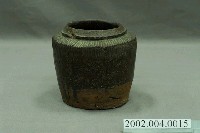 藏品(褐紅釉壓印直紋陶甕)的圖片