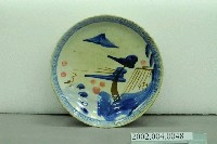 藏品(彩繪山水紋圓盤)的圖片