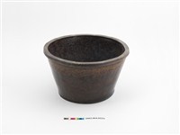 藏品(褐釉雲龍紋陶盆)的圖片