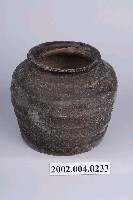 藏品(深褐釉寬橫紋陶甕)的圖片