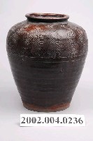 藏品(深褐釉螺紋陶甕)的圖片