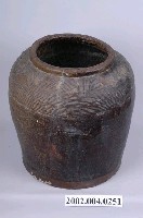 藏品(深褐釉壓印紋陶甕)的圖片