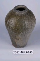藏品(橄欖綠釉壓印紋陶甕)的圖片