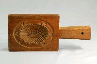 藏品(長方形雙面雕龜桃紋帶柄粿印)的圖片