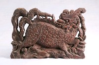 藏品(麒麟造型單面雕木質餅印)的圖片