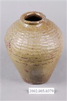 藏品(橄欖綠釉南瓜瓣紋陶甕)的圖片