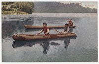 藏品(（臺灣）日月潭的獨木舟)的圖片