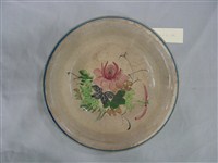 藏品(素面粉紅釉花卉紋圓盤)的圖片