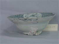藏品(青花玉兔花卉紋折沿碗)的圖片