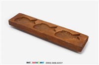 藏品(長條板單面雕三雕魚糕印)的圖片