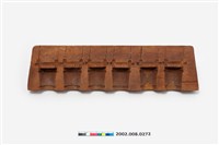 藏品(長條板單面雕六木桶糖塔模子)的圖片