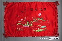 藏品(鴛鴦戲蓮大紅枕套)的圖片