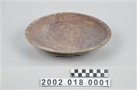 藏品(劉氏宗祠木胎棕色漆矮足供盤)的圖片