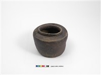 藏品(醬釉方形陶罐)的圖片