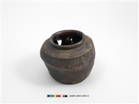 藏品(醬釉方形陶罐)的圖片