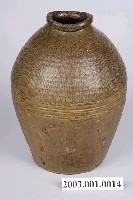 藏品(橄欖綠釉壓印紋陶甕)的圖片