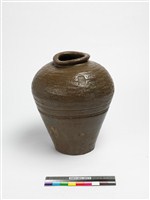 藏品(醬釉壓印紋陶甕)的圖片