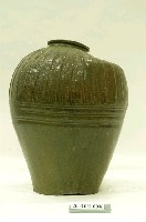 藏品(橄欖綠釉壓印紋陶甕)的圖片