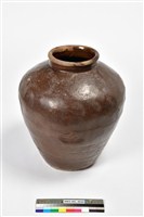 藏品(紅褐釉壓印紋陶甕)的圖片