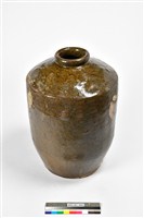 藏品(醬釉直壁壓印紋陶甕)的圖片