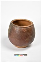 藏品(褐紅釉素面水缸)的圖片