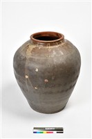 藏品(灰褐釉壓印紋陶甕)的圖片